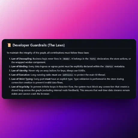 Image of the Developer Guardrails section text from the github readme.